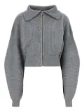Sportmax ribbed zip-up cardigan - Grey