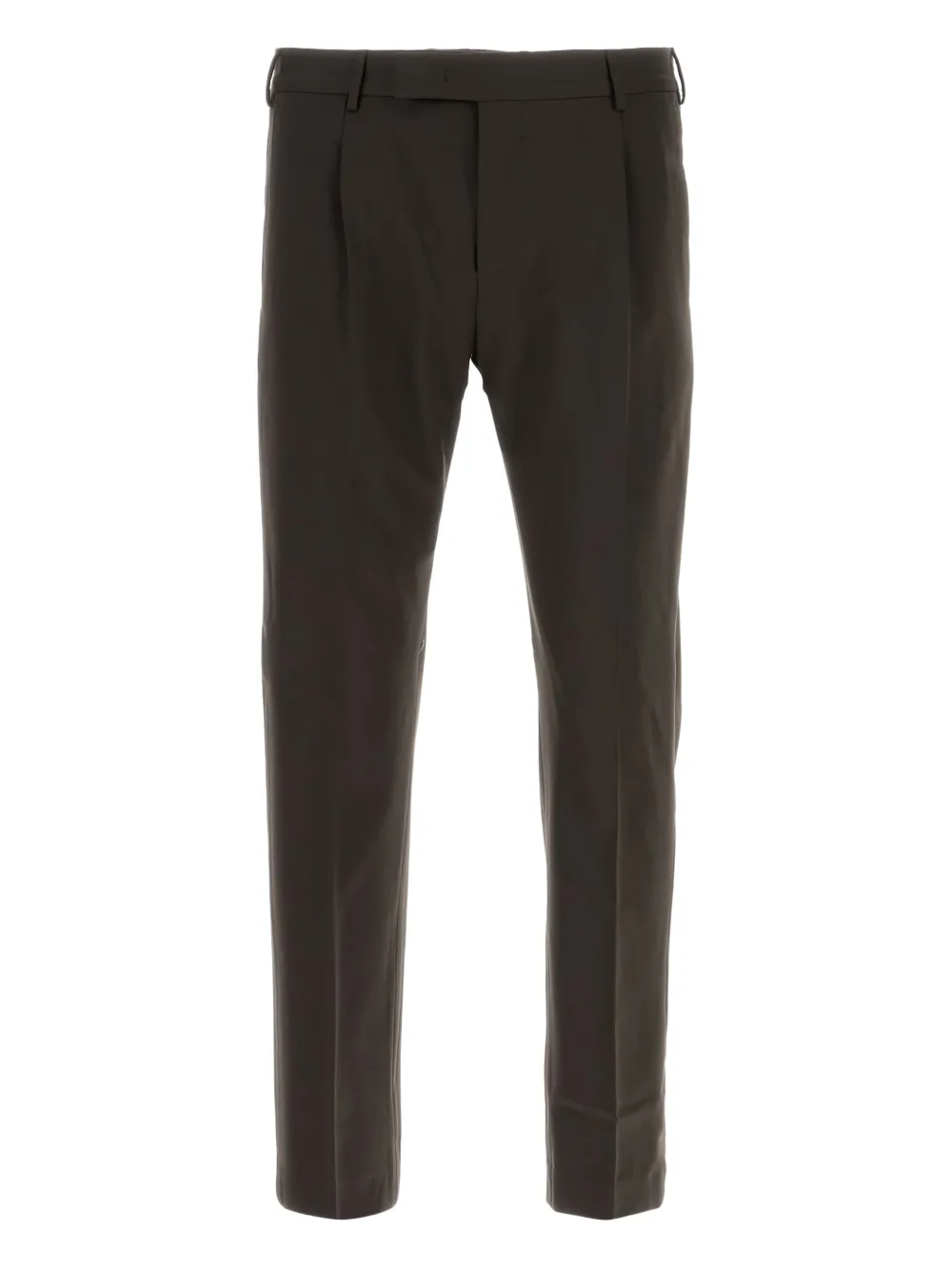 Pt Torino Black Stretch Cotton Pant In Brown