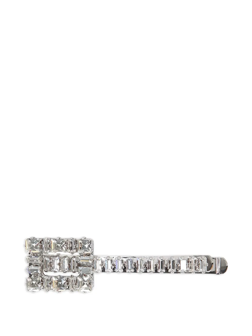 Roger Vivier rhinestone-embellished rectangle hair clip | Silver | Image 1