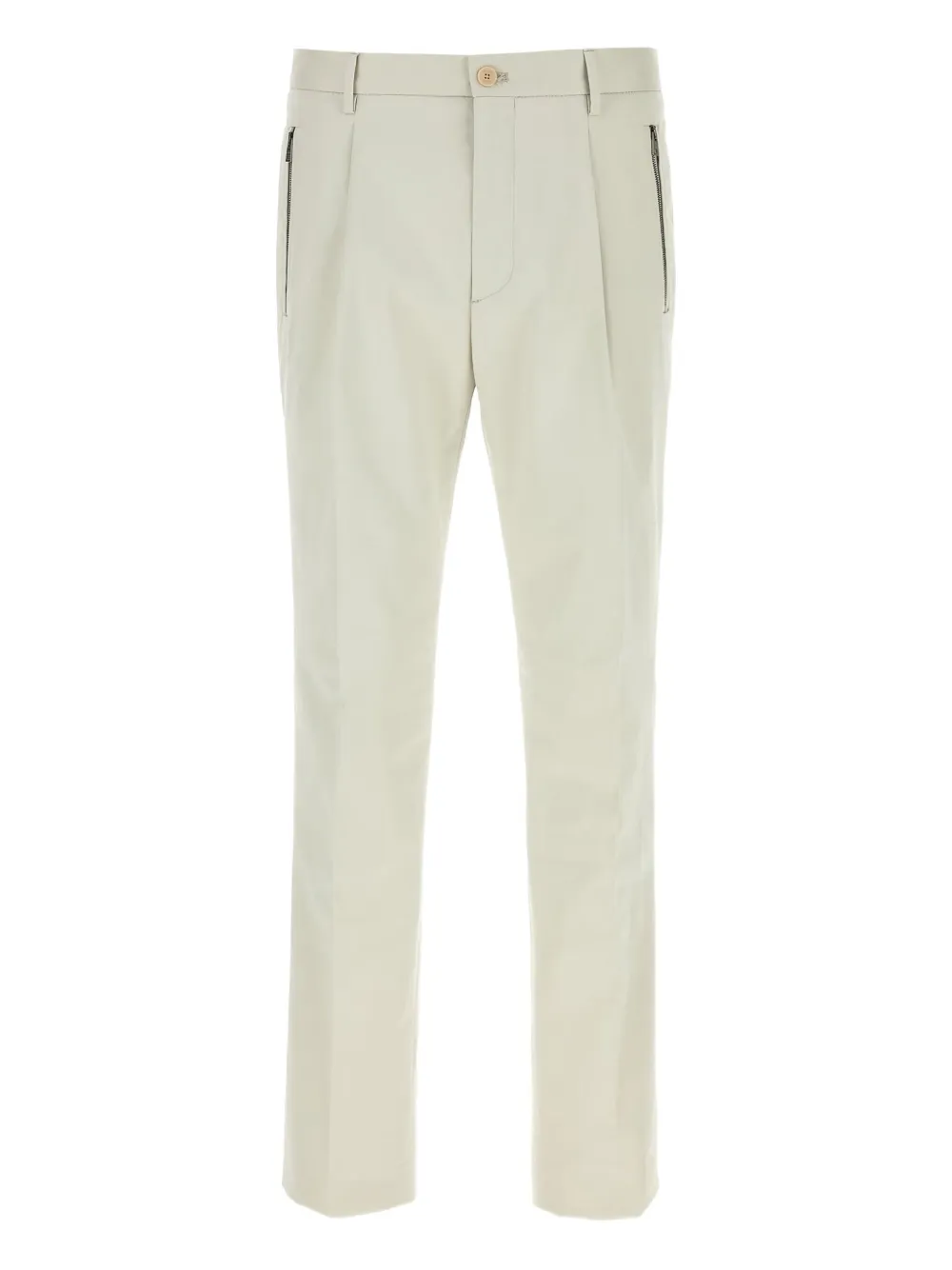 Etro Zip-pocket Pleated Trousers In Neutral