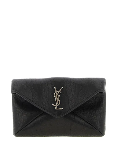Saint Laurent small Cassandre envelope snap-button clutch bag