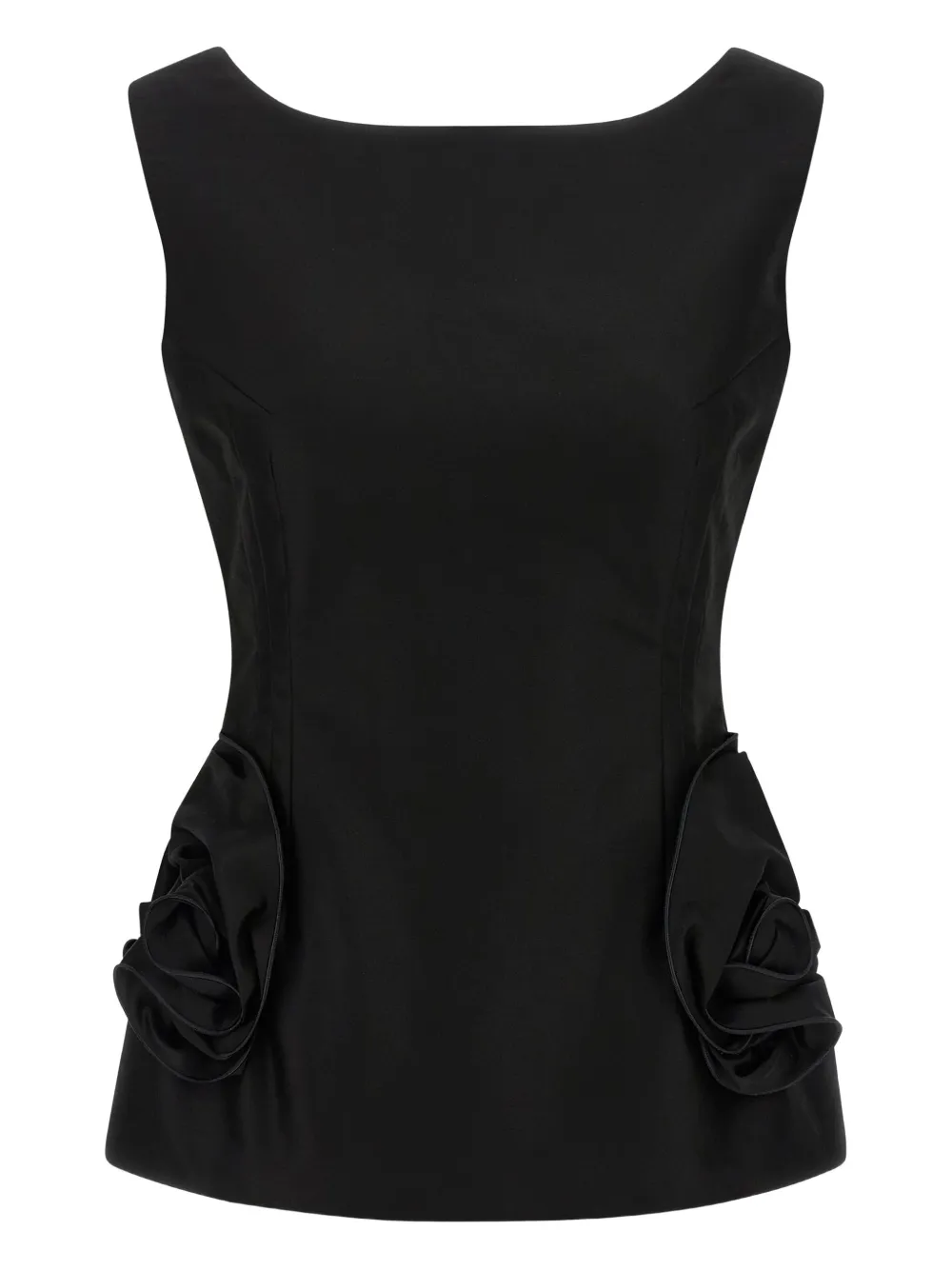 Magda Butrym floral-embellishment top | Black | Image 1