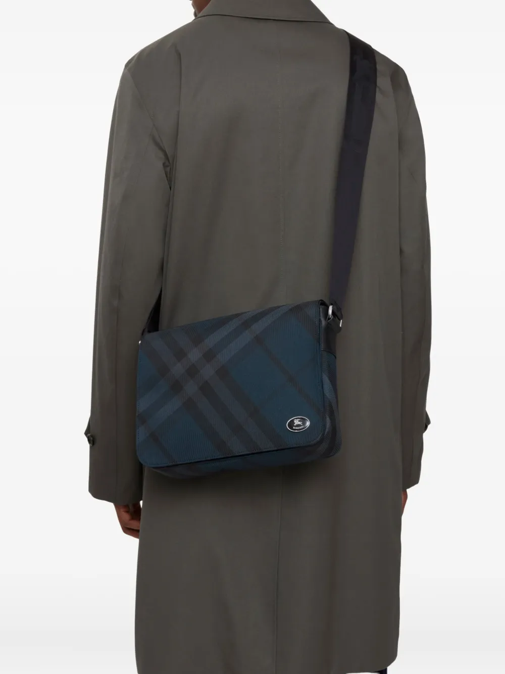 Burberry Grid messengertas - Blauw