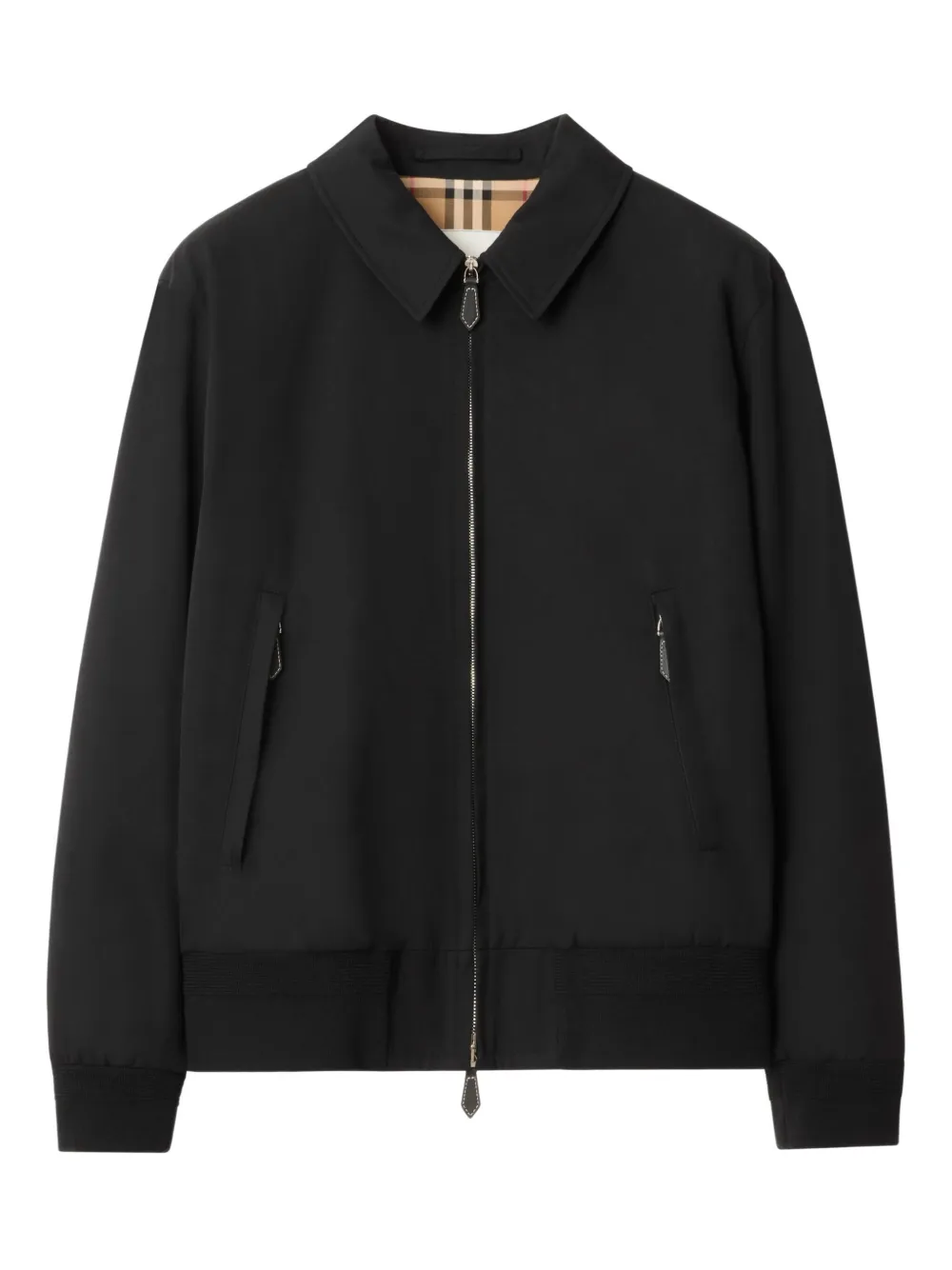 Burberry welt-pocket bomber jacket Zwart