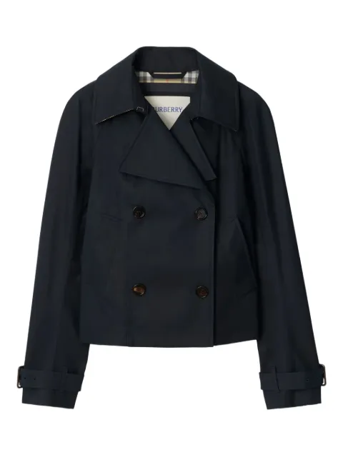 Burberry double-breasted belted cropped jacket