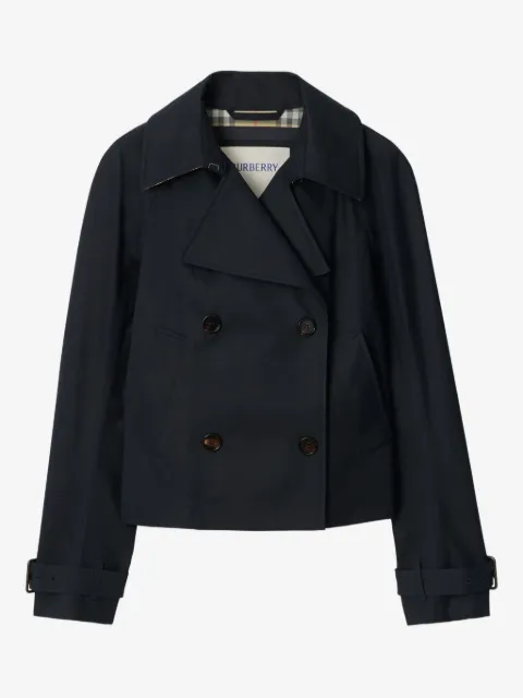 Burberry double-breasted belted cropped jacket