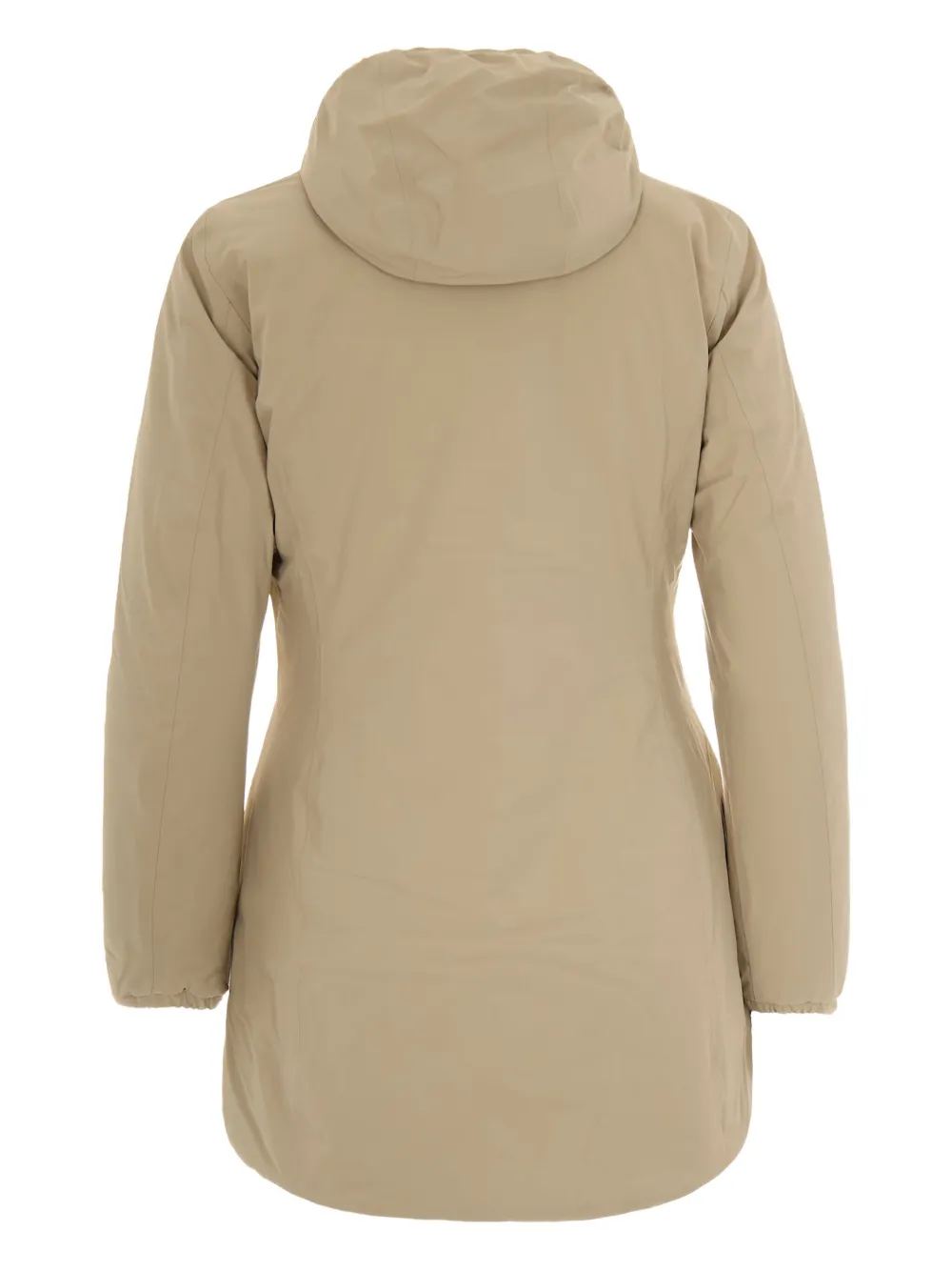 K-way Denise Eco-stretch Hooded Zip-front Jacket In Neutral