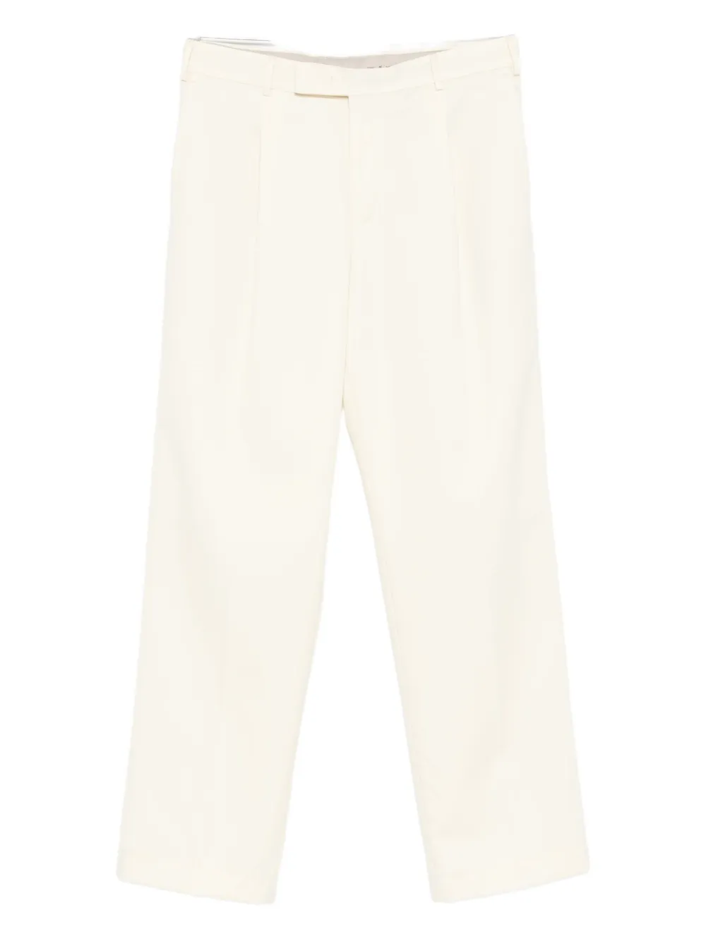 Pt Torino Pleated Wool Trousers In Neutral