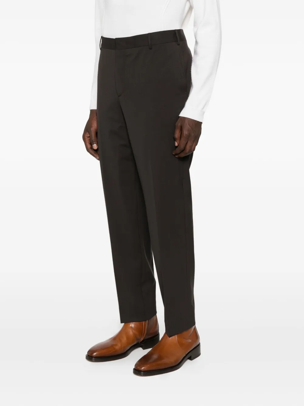 PT Torino Broek met ritssluiting Bruin