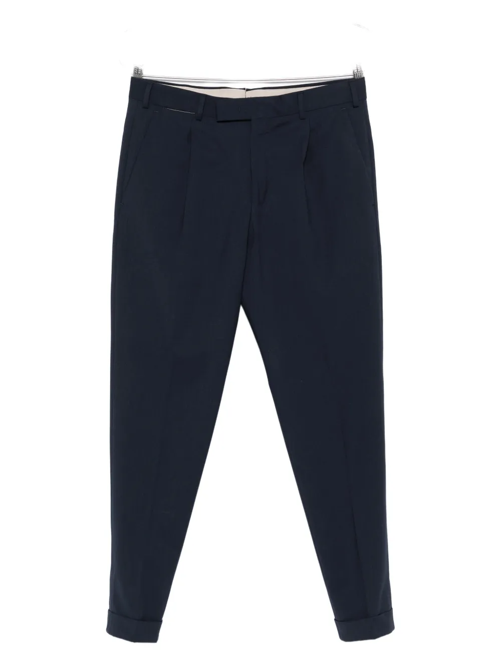 Pt Torino Pleated-cuffed Trousers In Blue