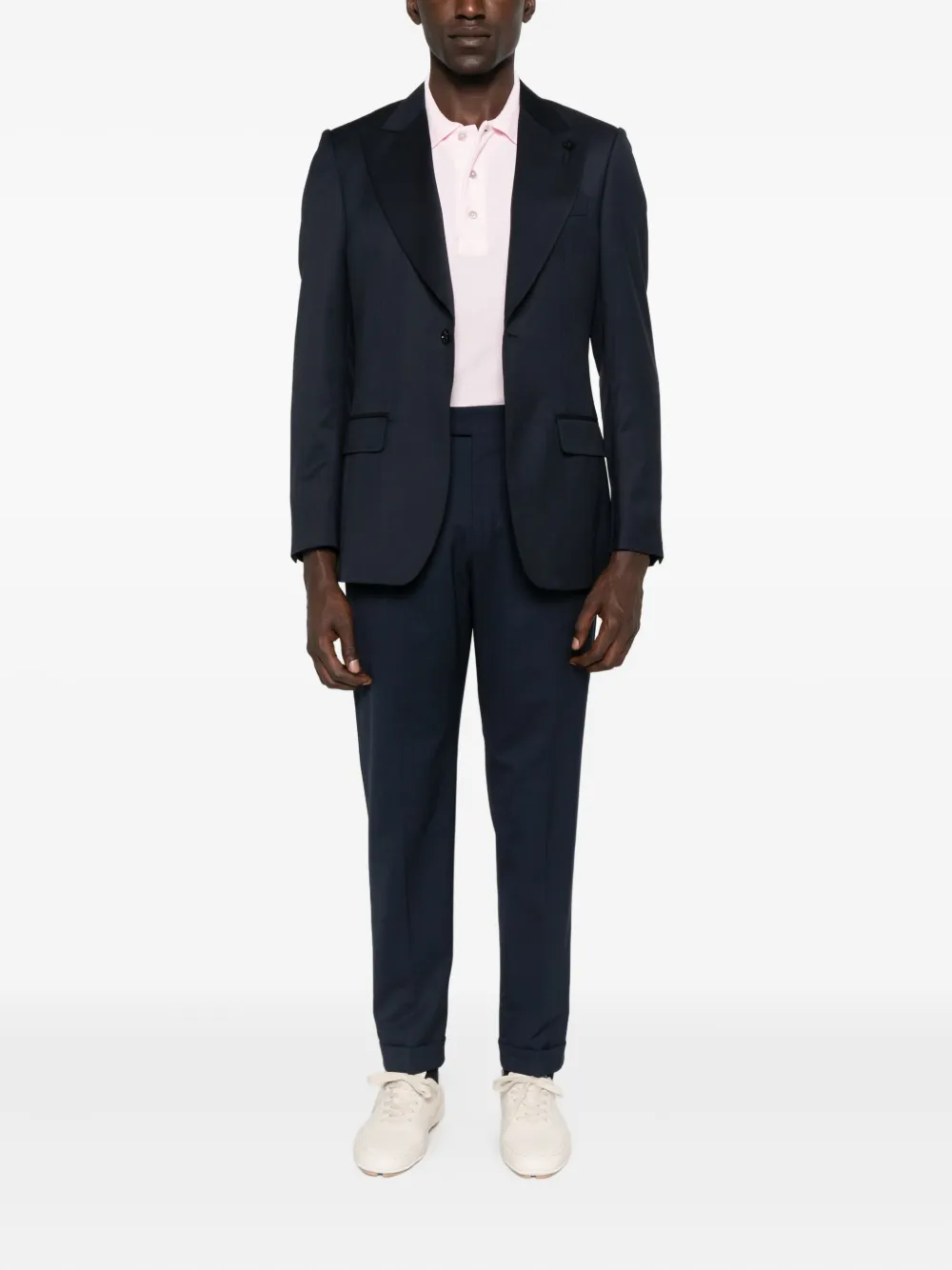 PT Torino pleated-cuffed trousers - Blauw