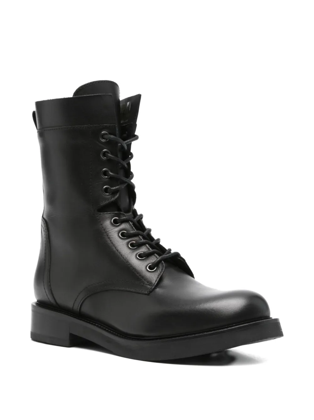 Julie Dee lace-up leather boots Black