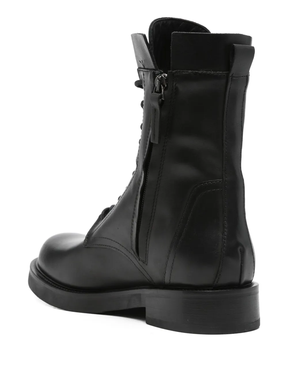 Julie Dee lace-up leather boots Black