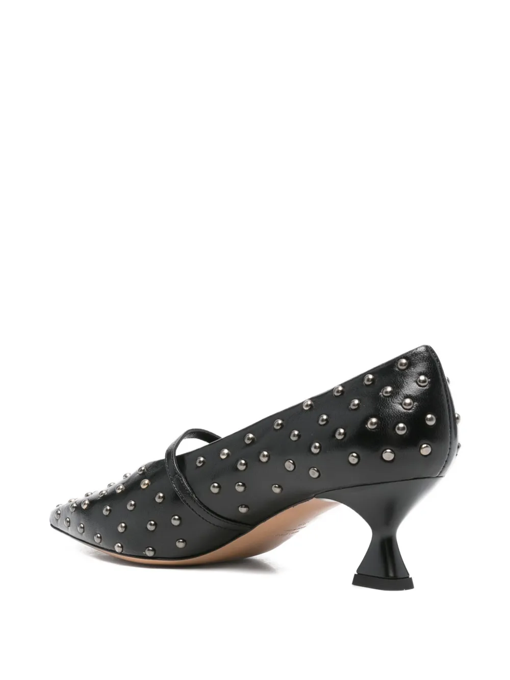 The Seller 50mm Pointed-toe Studded Pumps In Black