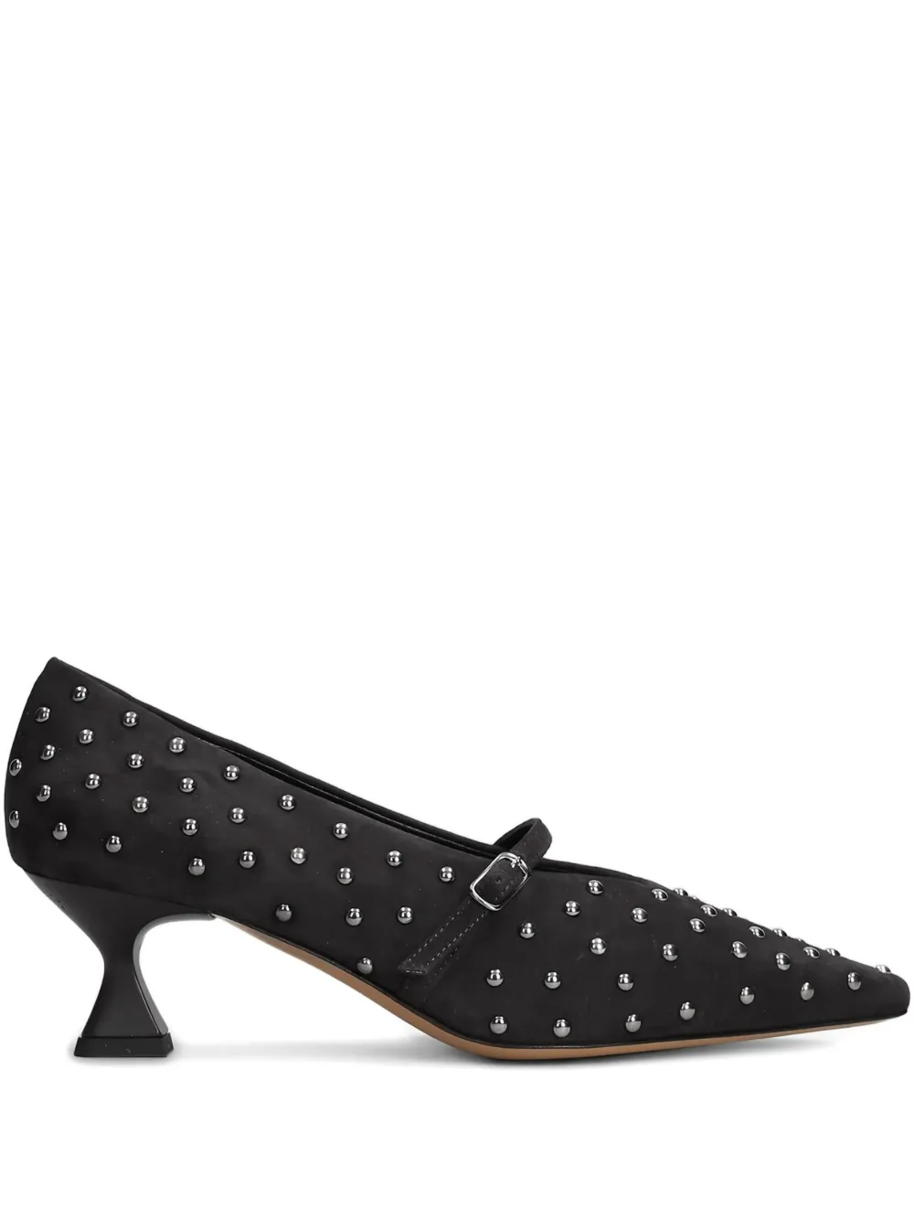 The Seller 50 mm pumps met puntige neus en studs Zwart