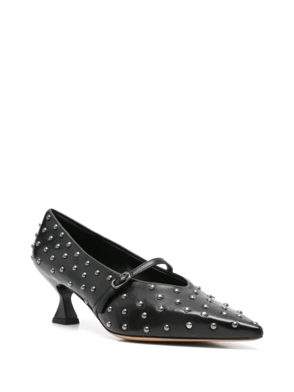 The Seller 50 mm pumps met puntige neus en studs Zwart