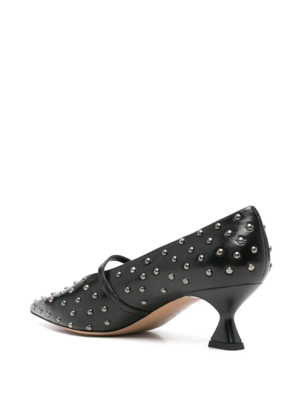 The Seller 50 mm pumps met puntige neus en studs Zwart