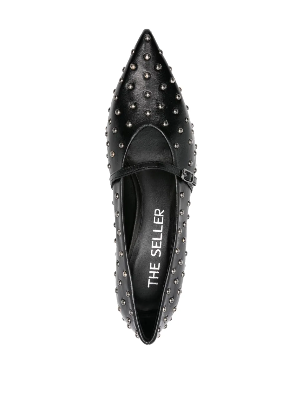 The Seller 50 mm pumps met puntige neus en studs Zwart