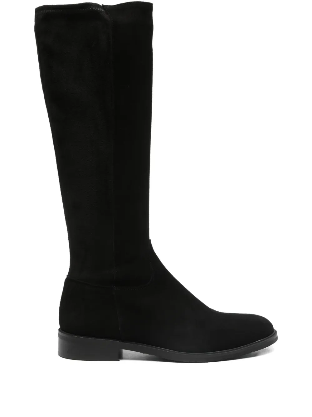 Julie Dee Calf-suede Knee-high Boots In Black