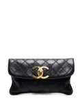 CHANEL Pre-Owned 1989-1991 small diamond-pattern clutch bag - Black
