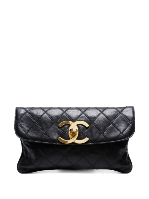 CHANEL Pre-Owned 1989-1991 small diamond-pattern clutch bag