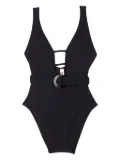 Solid & Striped The Beatrice belted keyhole swimsuit - Black