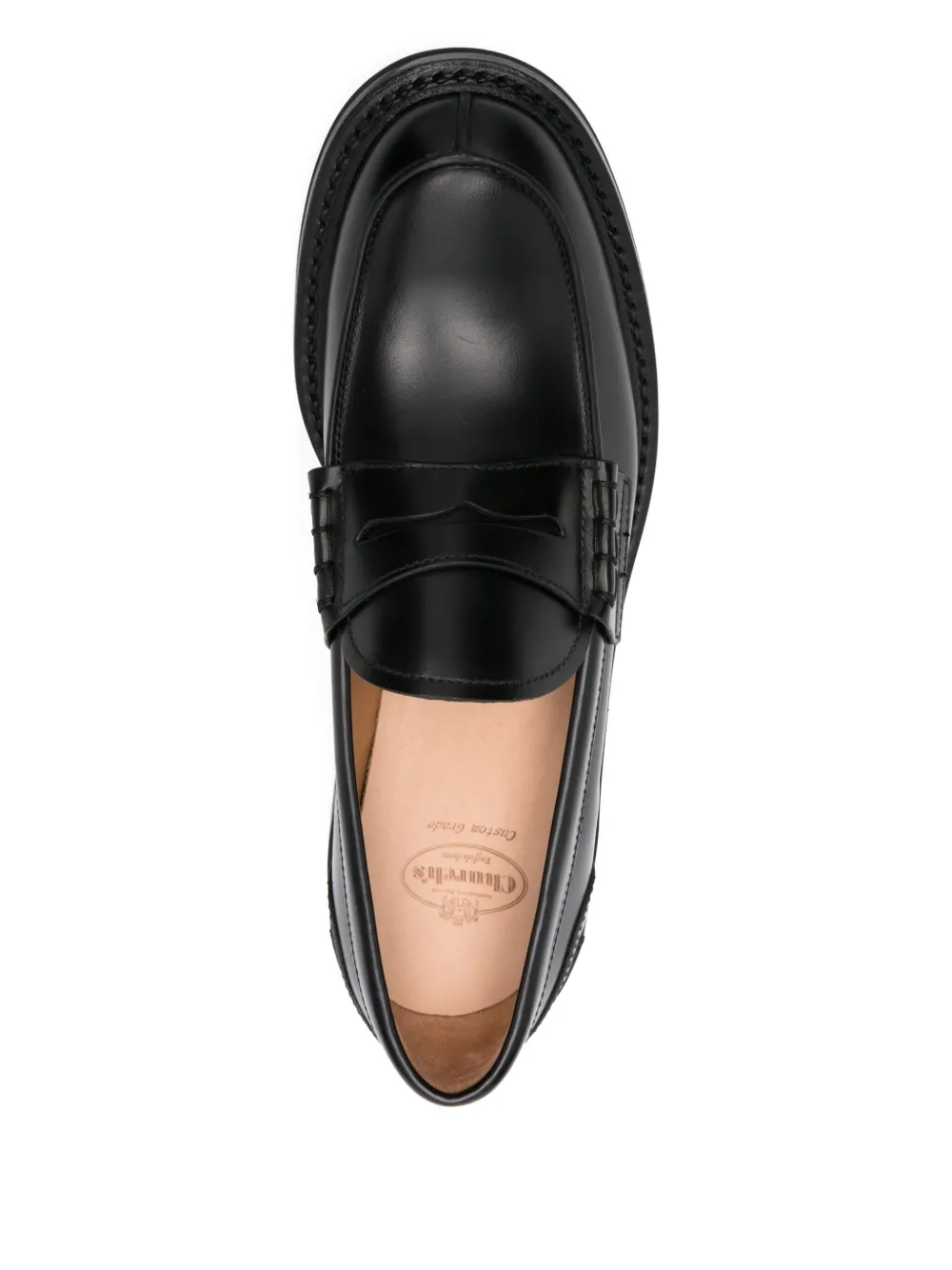 Church's Classic Penny Loafer With Round Toe And Chunky Sole In Black