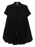 LOEWE drawstring balloon mini dress - Black