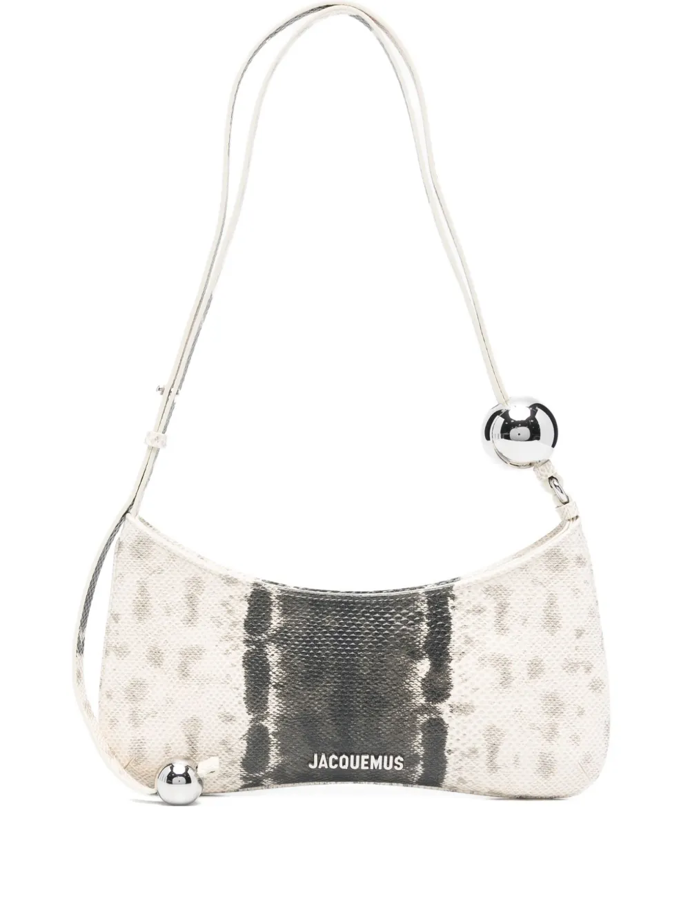 Jacquemus The Bisou Perle Ball-embellished Shoulder Bag In Neutral