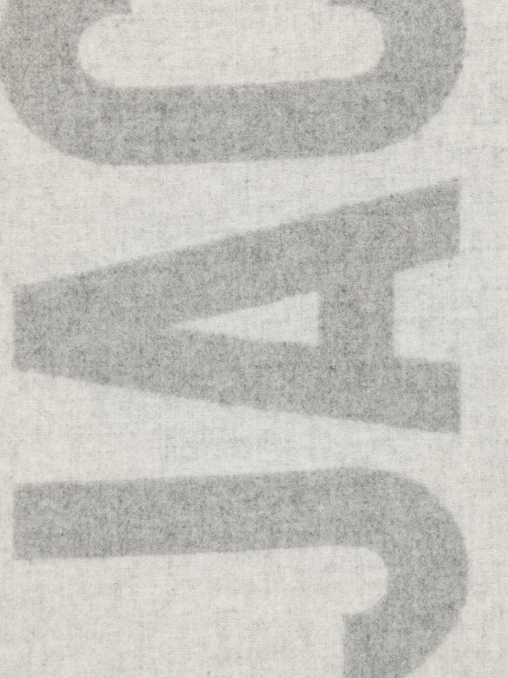 Jacquemus logo-jacquard fringe-edges scarf Grijs