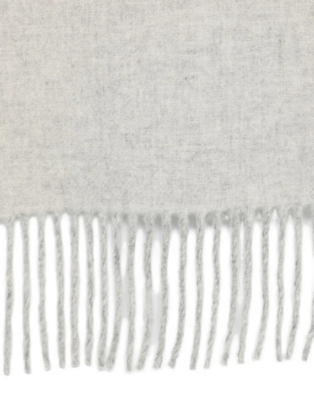 Jacquemus logo-jacquard fringe-edges scarf Grijs