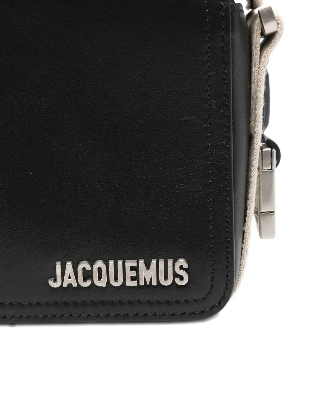 Jacquemus logo-plaque utility shoulder bag Zwart