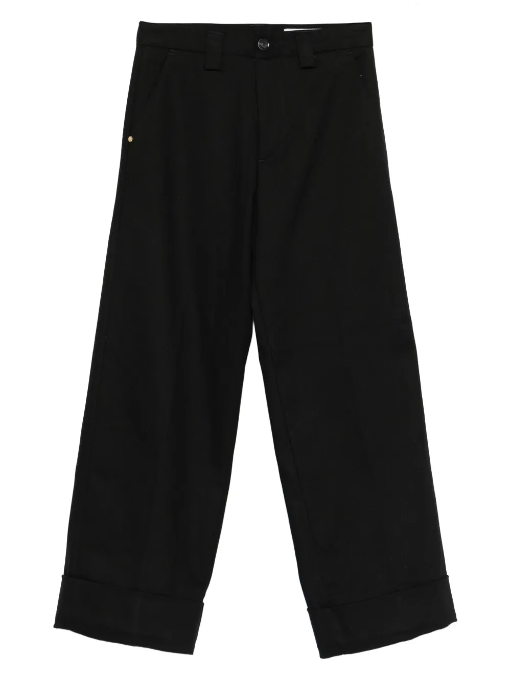 White Sand cuffed button-closure trousers | Black | Image 1
