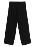 White Sand cuffed button-closure trousers - Black