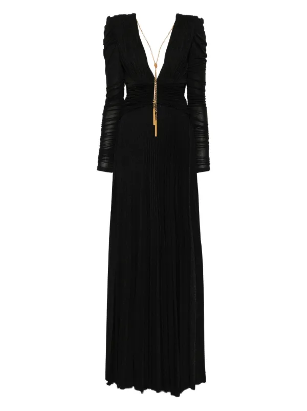【ELISABETTA FRANCHI】 ロングドレス ノースリーブ チャーム付 ELISABETTA FRANCHI】 ロングドレス ノースリーブ チャーム付