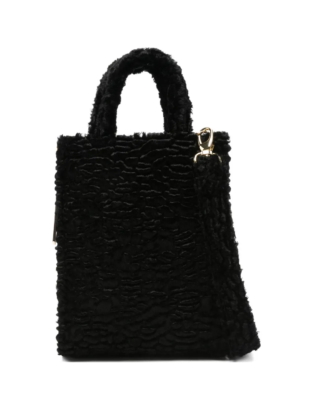 la milanesa faux-fur double-handle tote bag | Black | Image 1