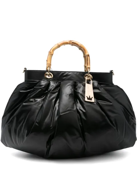 la milanesa quilted bamboo-handle tote bag