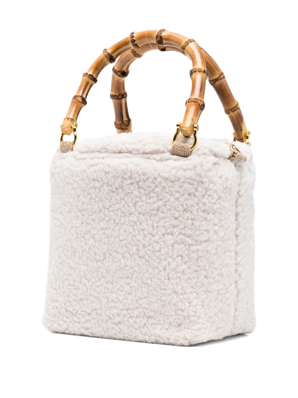 La milanesa Lammy shopper verfraaid met hond - Wit