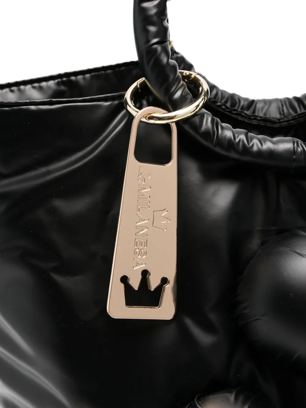 la milanesa Klodiana padded circle-detail tote bag Zwart