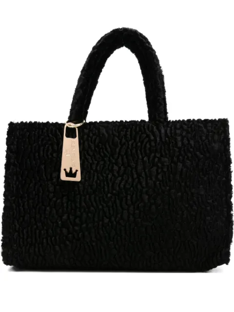 la milanesa textured-effect tote bag