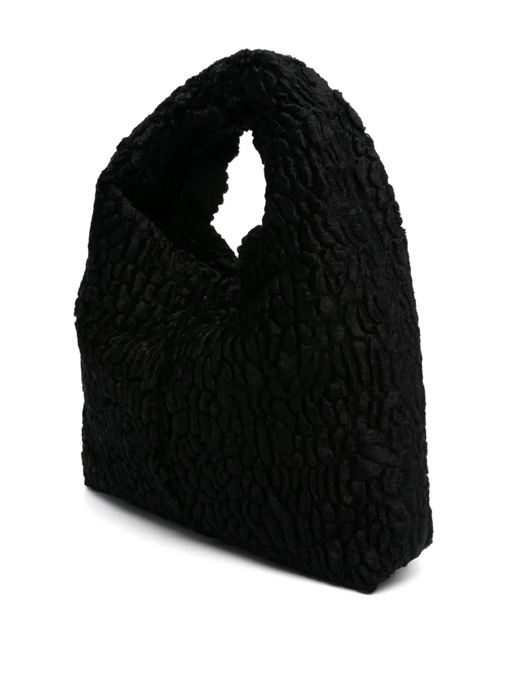 La milanesa Shopper met textuur - Zwart