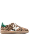 Woolrich leopard-print stripe trainers - Brown