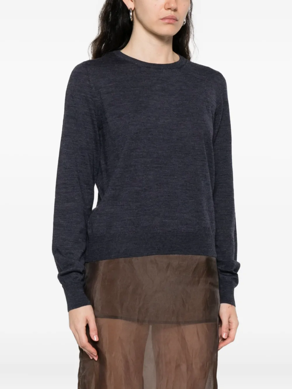 Maison Margiela round-neck wool sweater Blauw