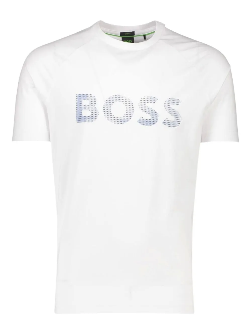 BOSS T-shirt met ronde hals en logoprint Wit