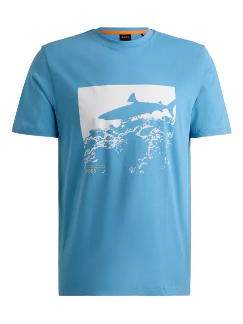 BOSS shark-graphic T-shirt