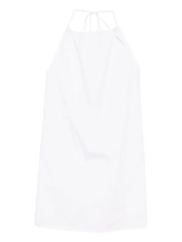 James Perse Poplin Halterneck Dress - White