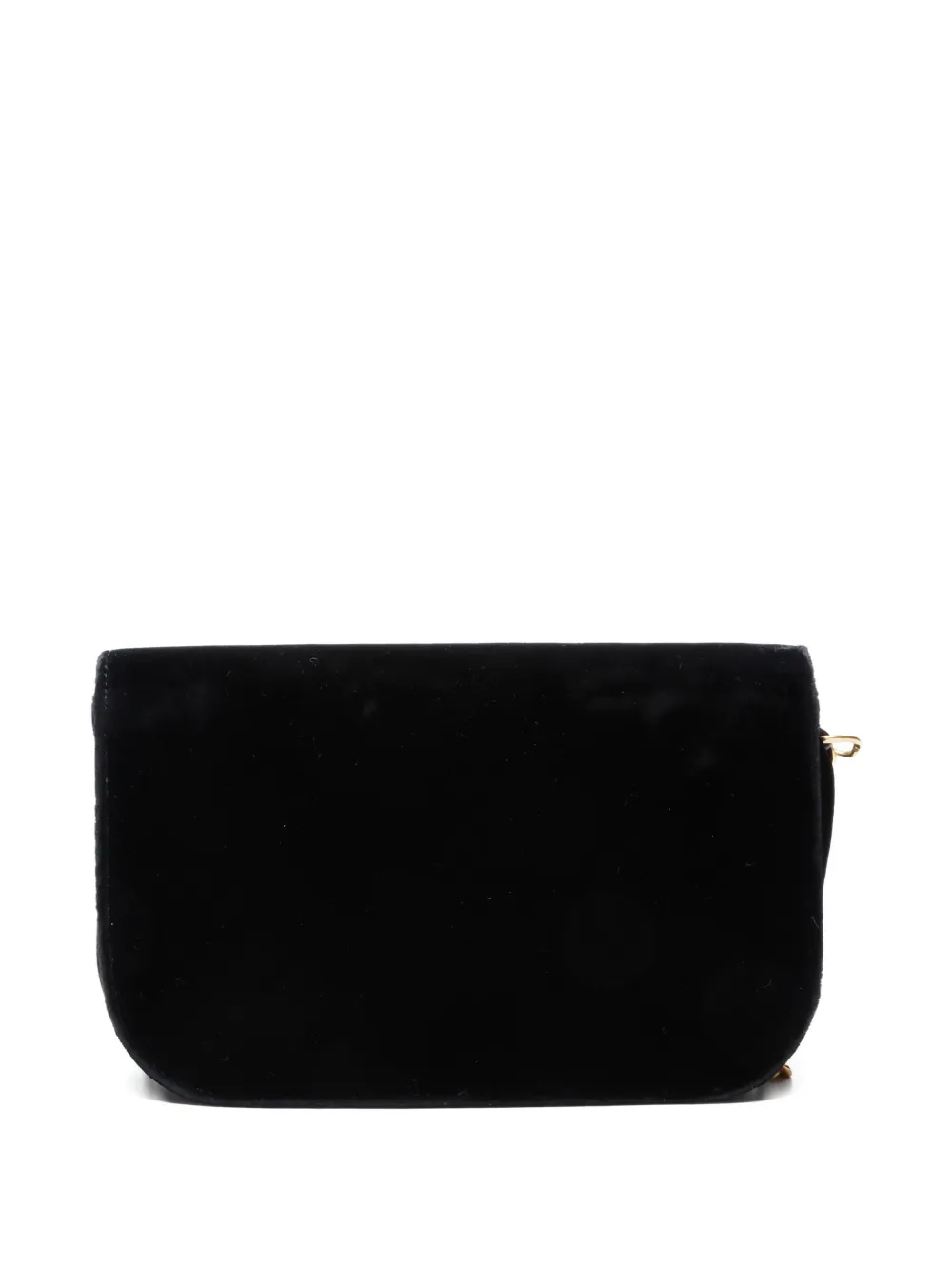 Pre-owned Prada 2000-2020s Velvet-finish Crossbody Bag In Black