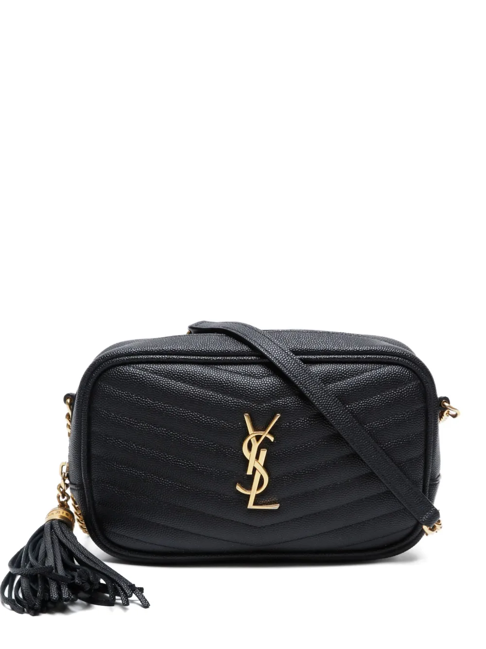 Saint Laurent Pre-Owned 2020-2024s mini Lou quilted shoulder bag | Black | Image 1