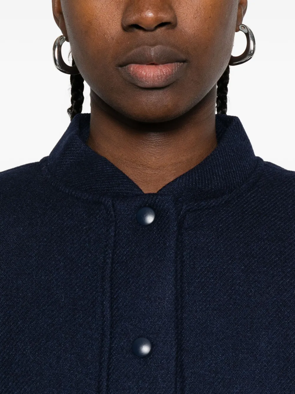 THE NEW SOCIETY Bomberjack met zakdetail Blauw