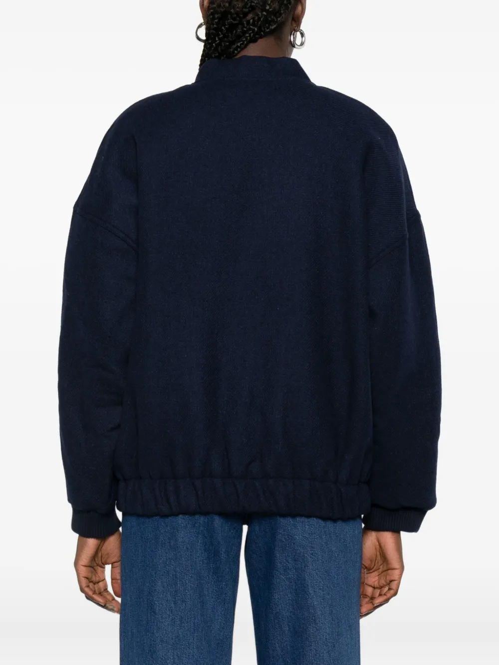 THE NEW SOCIETY Bomberjack met zakdetail Blauw